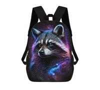 sinyumoney Cosmic Raccoon Art Print-5 School Backpack Fashion Stationery Backpack Waterproof Casual Daypacks for Camping Outdoor Adventures And Daily Travel 17inch