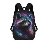 sinyumoney Cosmic Raccoon Art Print-6 Backpack School Lightweight Airport College Students Back Pack for School/Work/Travel 17inch