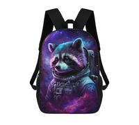 sinyumoney Cosmic Raccoon Astronaut Art Print-2 Backpack School Daypacks Business Backpack Water Resistant Bookbag for Camping Outdoor Adventures And Daily Travel 17inch