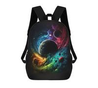 sinyumoney Cosmic Rainbow Swirl Children's School Backpack Fashion Casual Children's Backpacks 3D Printed School Bags Boy Large Backpack 17inch