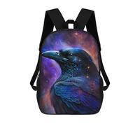 sinyumoney Cosmic Raven Art Print-10 Backpack School Bag Computer Rucksack for School/Work/Travel for Camping Outdoor Adventures And Daily Travel 17inch