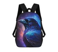 sinyumoney Cosmic Raven Art Print-11 Backpack School Bag Lightweight Casual Daypack School Backpacks for Teenage Girls Boys Women Men 17inch