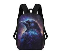 sinyumoney Cosmic Raven Art Print-13 Backpack School Bag High Secondary School Bags Casual Backpack for Teenage Girls Boys Women Men 17inch
