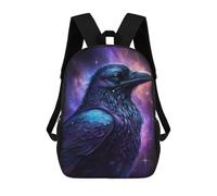 sinyumoney Cosmic Raven Art Print-17 School Bags Large Water Resistant Laptop Backpack - Perfect for Travel, Work And Daily Use 17inch