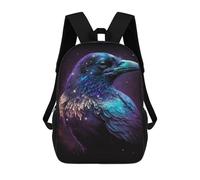 sinyumoney Cosmic Raven Art Print-4 Backpack School Lightweight Airport College Students Back Pack for Girl, Teen Girls 17inch