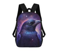 sinyumoney Cosmic Raven Art Print-8 School Backpack High Secondary School Bags Casual Backpack for Girl, Teen Girls 17inch
