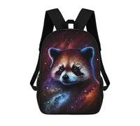 sinyumoney Cosmic Red Panda Art Print-1 Children's Backpacks School Backpack 3D Printed for Kids Travel Rucksacks Book Bags Kids 17inch School Bag