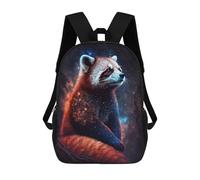 sinyumoney Cosmic Red Panda Art Print-9 Backpack School Bag High Secondary School Bags Casual Backpack for Teenage Girls Boys Women Men 17inch