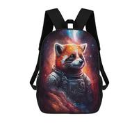 sinyumoney Cosmic Red Panda Astronaut-1 Children's 17 Inch School Backpack 3D Printed Casual Daypacks for Kids Travel Rucksacks Book Bags Kids School Bag