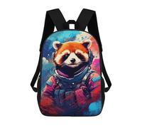 sinyumoney Cosmic Red Panda Explorer-5 Backpacks 3D Printed 17inch Kids School Backpack Outdoor Casual Daypack Casual Travel Bags for Middle School Students