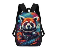 sinyumoney Cosmic Red Panda Explorer-6 Children's Backpacks 17inch School Backpack 3D Printed Bag Bookbag for Kids Travel Rucksacks Boy Girl Book Bags Kids School Bag