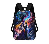 sinyumoney Cosmic Romance -2 Kids Backpacks Children Bag,Anime Bag,Large Capacity Kids Backpack, 3D Printed Children's,Student Schoolbag,Kids Boys Girls School Bag 17inch