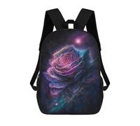 sinyumoney Cosmic Rose Bloom-1 3D Printed Children's School Backpack for Kids High Capacity Travel Rucksacks 17 Inch Book Bags Kids