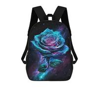 sinyumoney Cosmic Rose Bloom-5 School Bags School Secondary High School College Backpack Travel for Boys/Girls/Teenagers 17inch