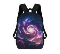 sinyumoney Cosmic Rose Galaxy Print School Backpack for Girls 17inch Casual Daypack Lightweight Rucksack Boy Girl Backpack for Middle School Students