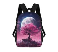 sinyumoney Cosmic Sakura Tree Kids Backpack Girls 3D School Bags, Children's Rucksack Toddler Schoolbag,Casual Daypacks Fashion Bookbag Bag 17inch