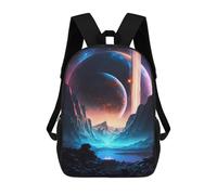 sinyumoney Cosmic Scenery Symphony School Backpack School Bags for Girls Boys Backpack with Pocket Fashion School Bag Kids Backpack 17inch