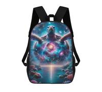 sinyumoney Cosmic Sea Turtle Rucksack Water Resistant Travel Backpack Computer Bag for School/Work/Travel 17inch