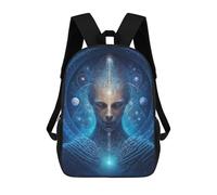 sinyumoney Cosmic Serenity A Mystical Portrait Backpack School Bag Large School Backpack for Boys for Camping Outdoor Adventures And Daily Travel 17inch