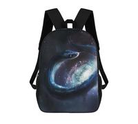 sinyumoney Cosmic Serpent Galaxy Artwork Backpack Cartoon Plush Bag, 3D Backpack for Kids School Bag Birthday Gift Idea for Boys And Girls 17inch