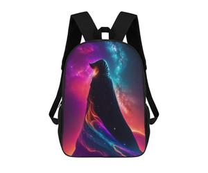 sinyumoney Cosmic Silhouette Backpack School Bag Lightweight Airport College Students Back Pack for Men, Women & Teenage Boys 17inch