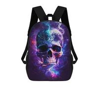 sinyumoney Cosmic Skull Art Print-4 School Backpack Water Resistant Travel Backpack Computer Bag for Men, Women & Teenage Boys 17inch