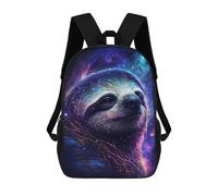 sinyumoney Cosmic Sloth Portrait-10 Backpack School Lightweight Airport College Students Back Pack for School/Work/Travel 17inch