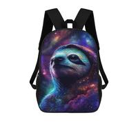 sinyumoney Cosmic Sloth Portrait-17 School Backpack 3D Printed Children's 17inch Backpacks Bag Bookbag for Kids Boy Girl Book Bags Kids School Bag Travel Rucksacks