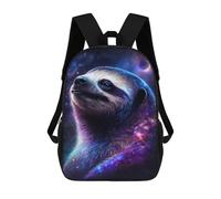 sinyumoney Cosmic Sloth Portrait-8 Children's Backpacks School Backpack 3D Printed for Kids Travel Rucksacks Book Bags Kids 17inch School Bag