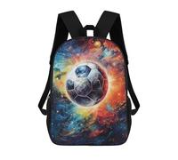 sinyumoney Cosmic Soccer Ball 3D Printed Children's School Backpack for Kids Travel Rucksacks Book Bags Kids School Bag 17inch