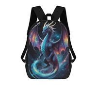sinyumoney Cosmic Space Dragon Backpacks Kids School Backpack School Bag 3D Printed School Bag for Boys Elementary And Middle School Students 17inch