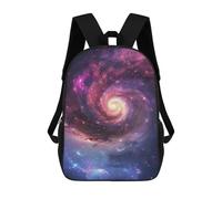 sinyumoney Cosmic Spiral Galaxy-5 3D Printed 17inch School Bag Children's School Backpack Travel Backpacks Casual Fashion Bag for Kids School Students