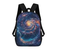 sinyumoney Cosmic Spiral Galaxy Art Backpack School Bag High Secondary School Bags Casual Backpack - Perfect for Travel, Work And Daily Use 17inch