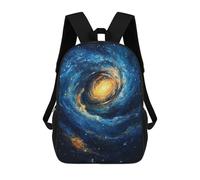 sinyumoney Cosmic Spiral Galaxy Painting Children's Backpacks School Backpack 3D Printed for Kids Travel Rucksacks Book Bags Kids 17inch School Bag