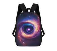 sinyumoney Cosmic Spiral Nebula Children's School Backpack 3D Printed for Kids Travel Rucksacks Book Bags Kids School Bag 17inch