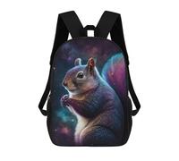 sinyumoney Cosmic Squirrel Art Print-6 Backpack School Rucksack Casual Daypacks School Work Travel Bag for Men, Women & Teenage Boys 17inch