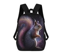 sinyumoney Cosmic Squirrel Art Print-7 17 Inch Backpacks Kids Schoolbag,3D Printed Elementary And Middle School Students Backpacks for Boys Girls