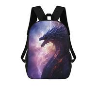 sinyumoney Cosmic Star Dragon Backpacks Kids 17inch School Backpack School Bag 3D Printed School Bag for Boys Elementary And Middle School Students