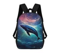 sinyumoney Cosmic Starry Whale School Backpack Business Laptop Rucksack Bag Unisex Casual Daypack for Boys/Girls/Teenagers 17inch