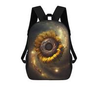sinyumoney Cosmic Sunflower-3 School Backpack for Girls Backpack Water Repellent Casual Daypack Lightweight Rucksack Boy Girl School Backpack 17inch