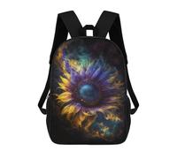 sinyumoney Cosmic Sunflower Bloom-3 Backpack School Bag High Secondary School Bags Casual Backpack - Perfect for Travel, Work And Daily Use 17inch