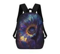 sinyumoney Cosmic Sunflower Bloom-6 Backpack School Bag Large School Backpack for Boys - Perfect for Travel, Work And Daily Use 17inch