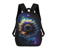 sinyumoney Cosmic Sunflower Bloom Children's Backpacks School Backpack 3D Printed for Kids Travel Rucksacks Book Bags Kids 17inch School Bag