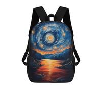 sinyumoney Cosmic Sunset Backpack School Bag Rucksack for Girls Boys Backpacks Large Capacity Kids Back Pack Lightweight School Bags for Children Students 17inch