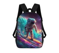sinyumoney Cosmic Surfing Adventure Backpack School Bag High Secondary School Bags Casual Backpack for Teenage Girls Boys Women Men 17inch