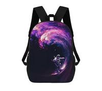 sinyumoney Cosmic Surfing Adventure School Bags Fashion Stationery Backpack Waterproof Casual Daypacks for Men, Women & Teenage Boys 17inch
