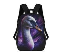 sinyumoney Cosmic Swan Art Print-11 Backpack School Daypacks Business Backpack Water Resistant Bookbag for Camping Outdoor Adventures And Daily Travel 17inch