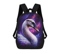 sinyumoney Cosmic Swan Art Print-13 School Backpack Fashion Stationery Backpack Waterproof Casual Daypacks for Camping Outdoor Adventures And Daily Travel 17inch