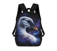 sinyumoney Cosmic Swan Art Print-2 Backpack School Bag Work Laptop Backpack Rucksack Bag for Boys/Girls/Teenagers 17inch