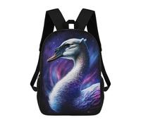 sinyumoney Cosmic Swan Art Print-4 Rucksack Water Resistant Travel Backpack Computer Bag for Teenage Girls Boys Women Men 17inch